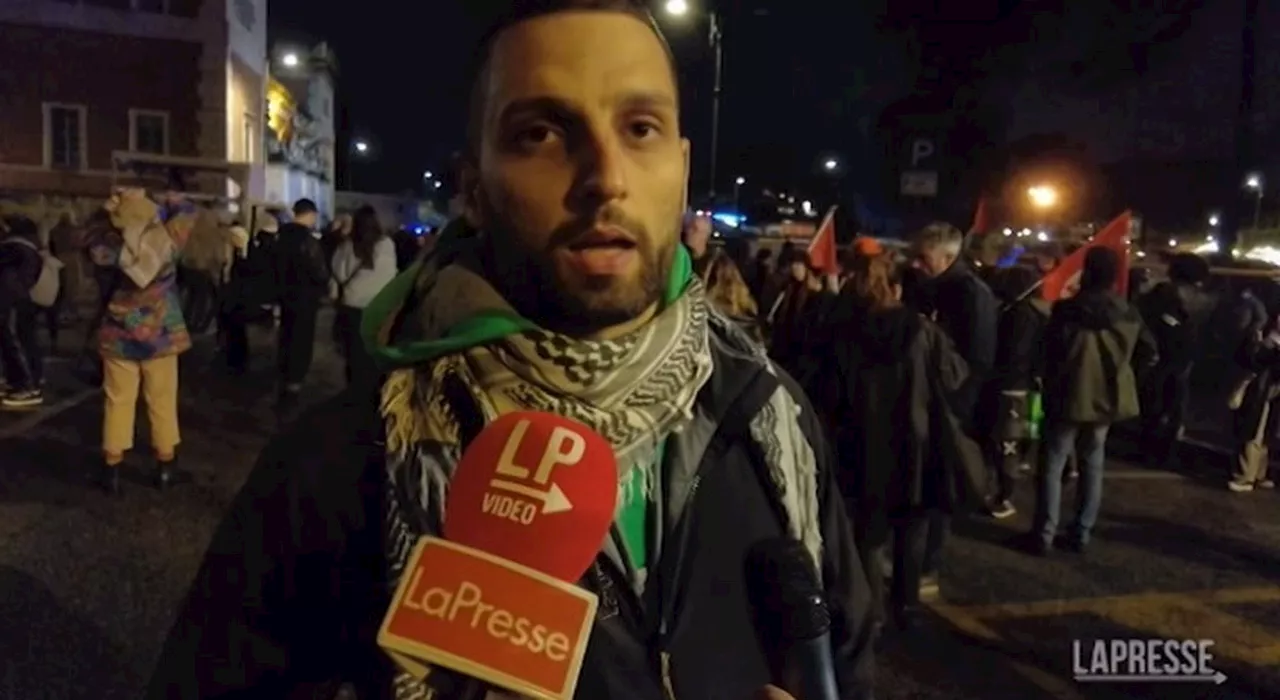 Comunità palestinese in Italia e studenti universitari in piazza a Roma