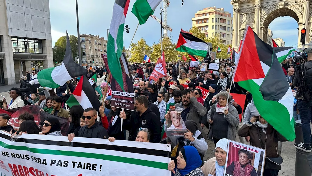 Manif à Marseille en faveur d'un cessez-le-feu à Gaza : 1500 manifestants, deux lignes de trams perturbées