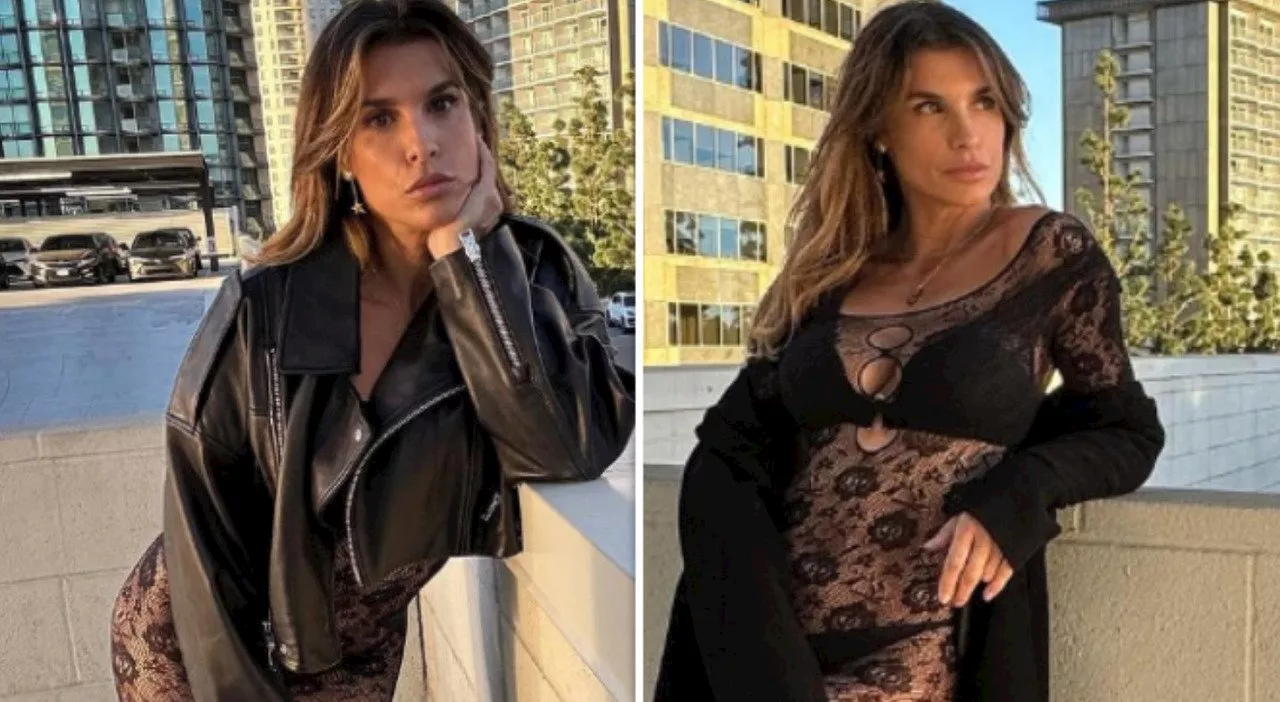 Elisabetta Canalis, la tuta in pizzo è trasparente: «Mi sento bene»