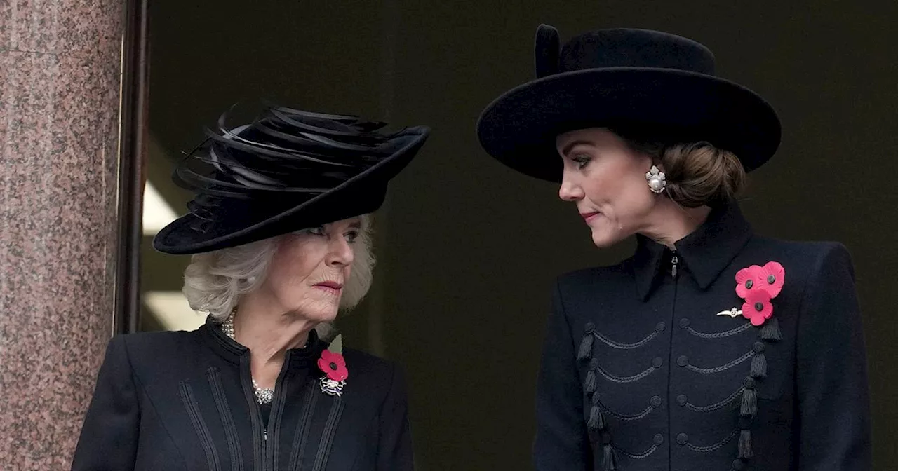 Kate Middleton issues subtle reminder to Camilla during Remembrance Day service