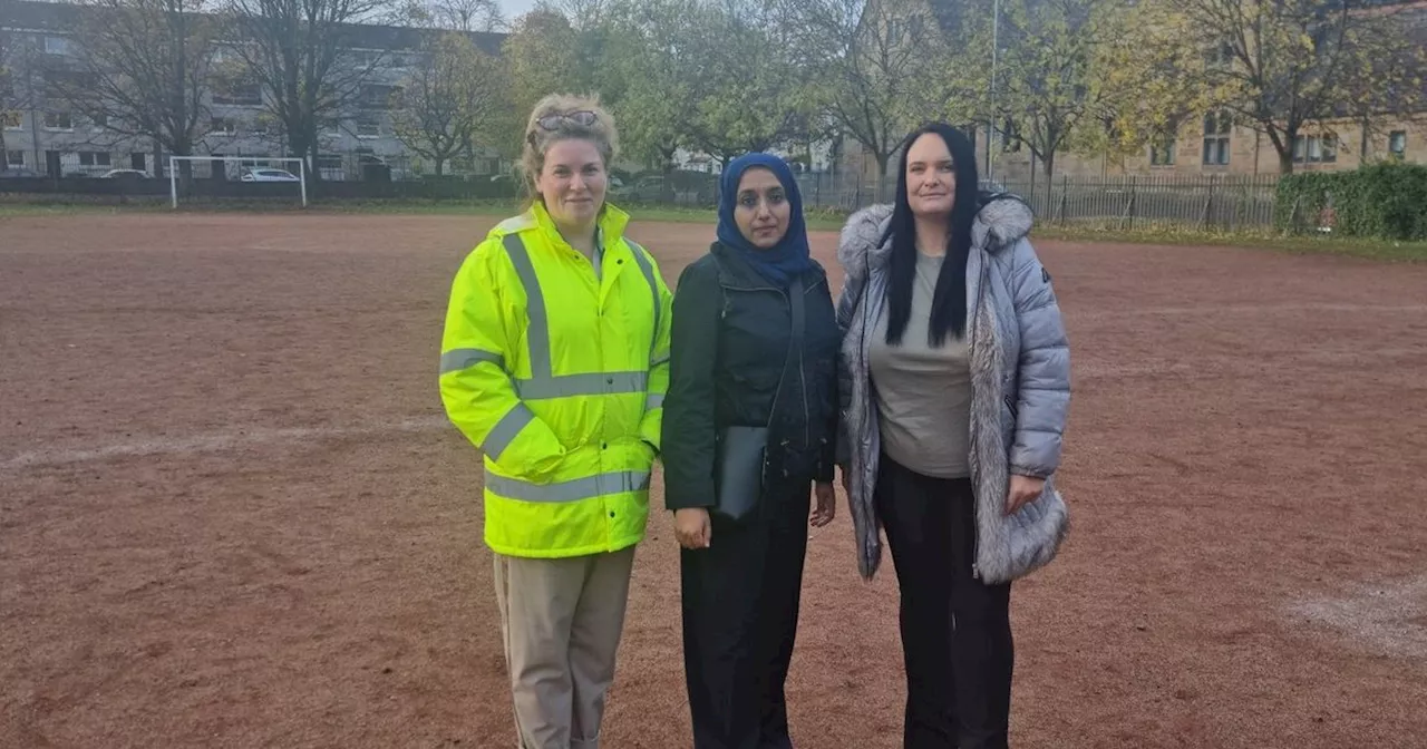 Glasgow parents fight for repairs at school pitches as grounds 'cracked'