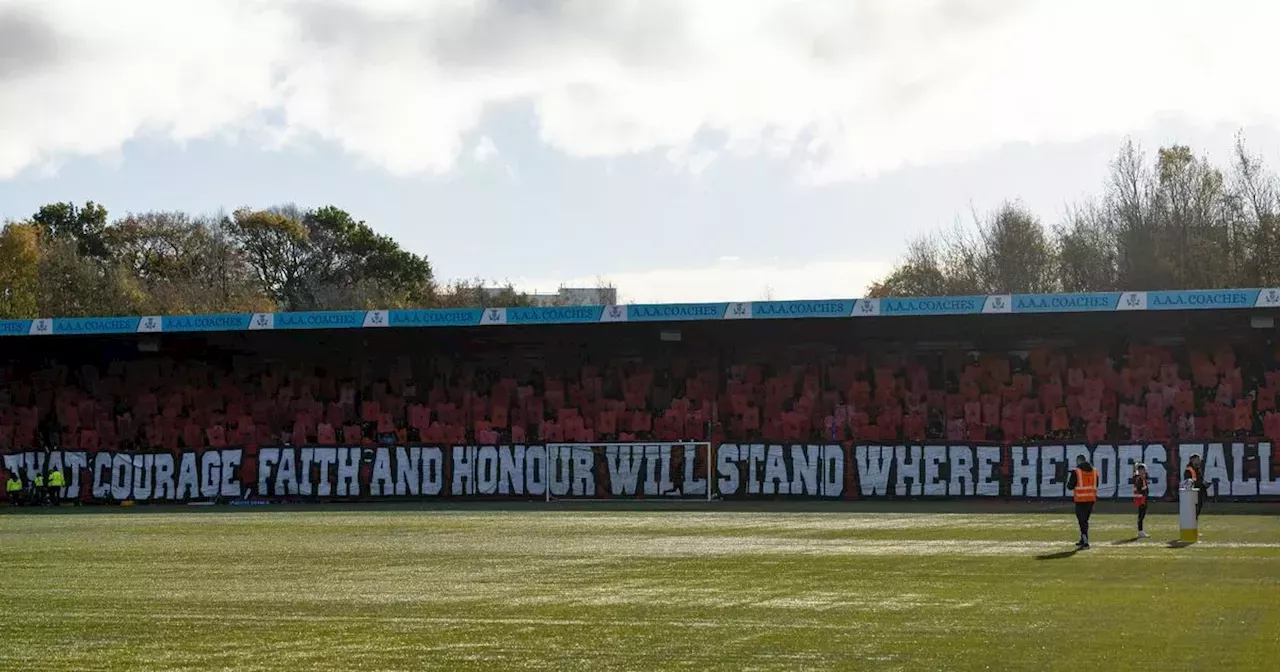 Rangers Fans Put On Stunning Full Stand Remembrance Sunday Tifo At Livingston