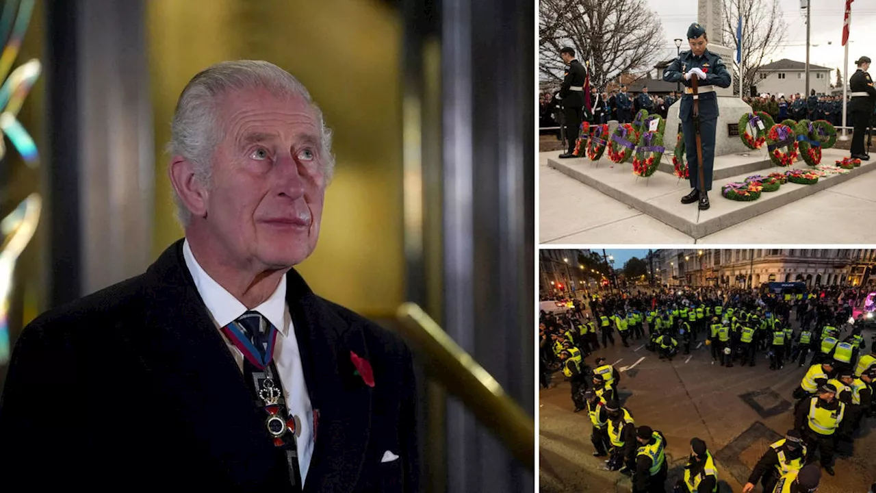 King Charles to lead 10,000 in Remembrance Day service at Cenotaph after over 120 arrested in Armistice Day...