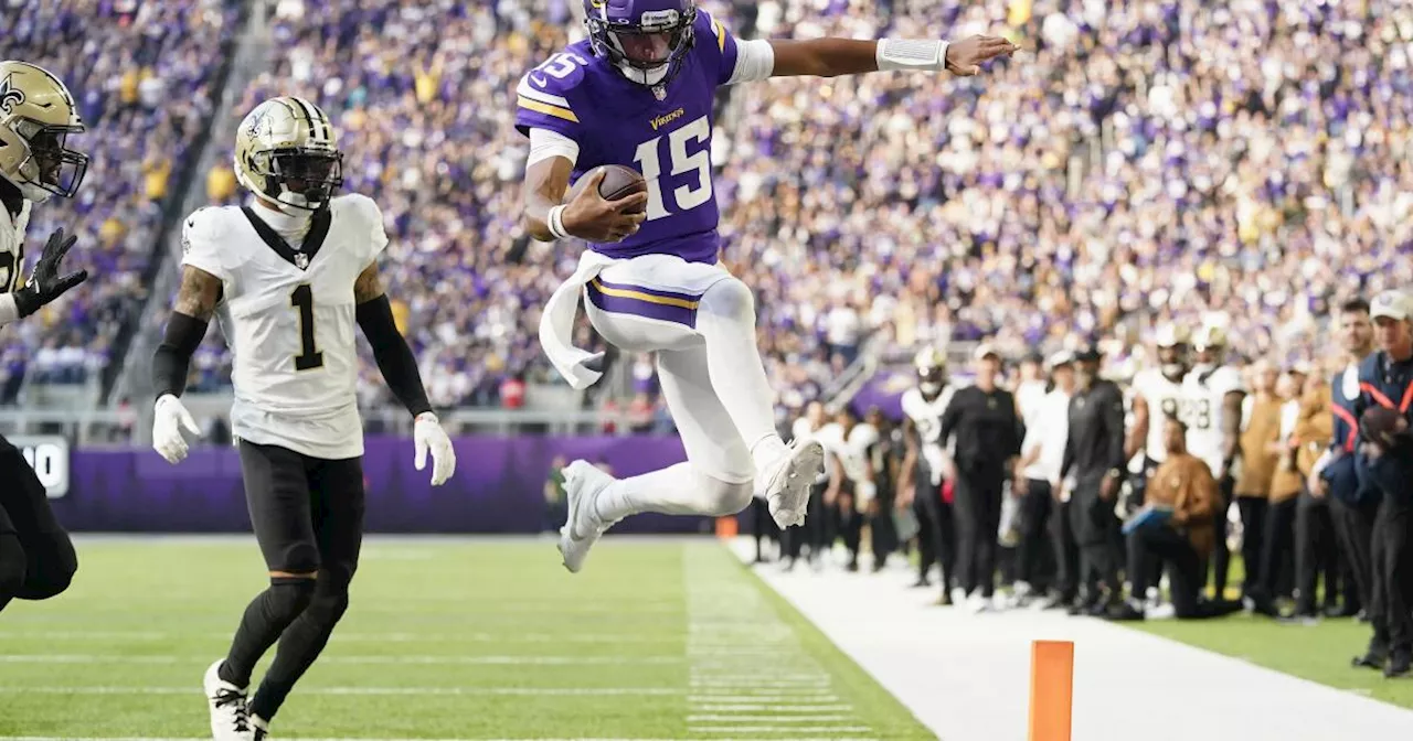 Dobbs deslumbra y Vikings vencen a Saints 27-19 para hilar su quinto triunfo