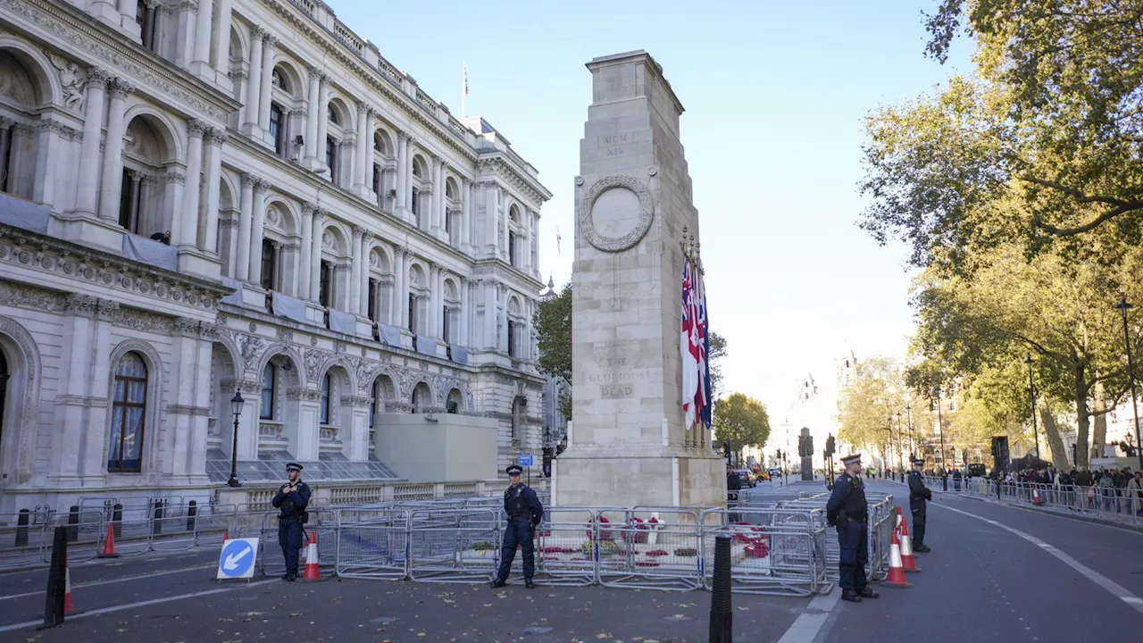 King to lead Remembrance Day service at Cenotaph hours after protests resulted in hundreds of arrests