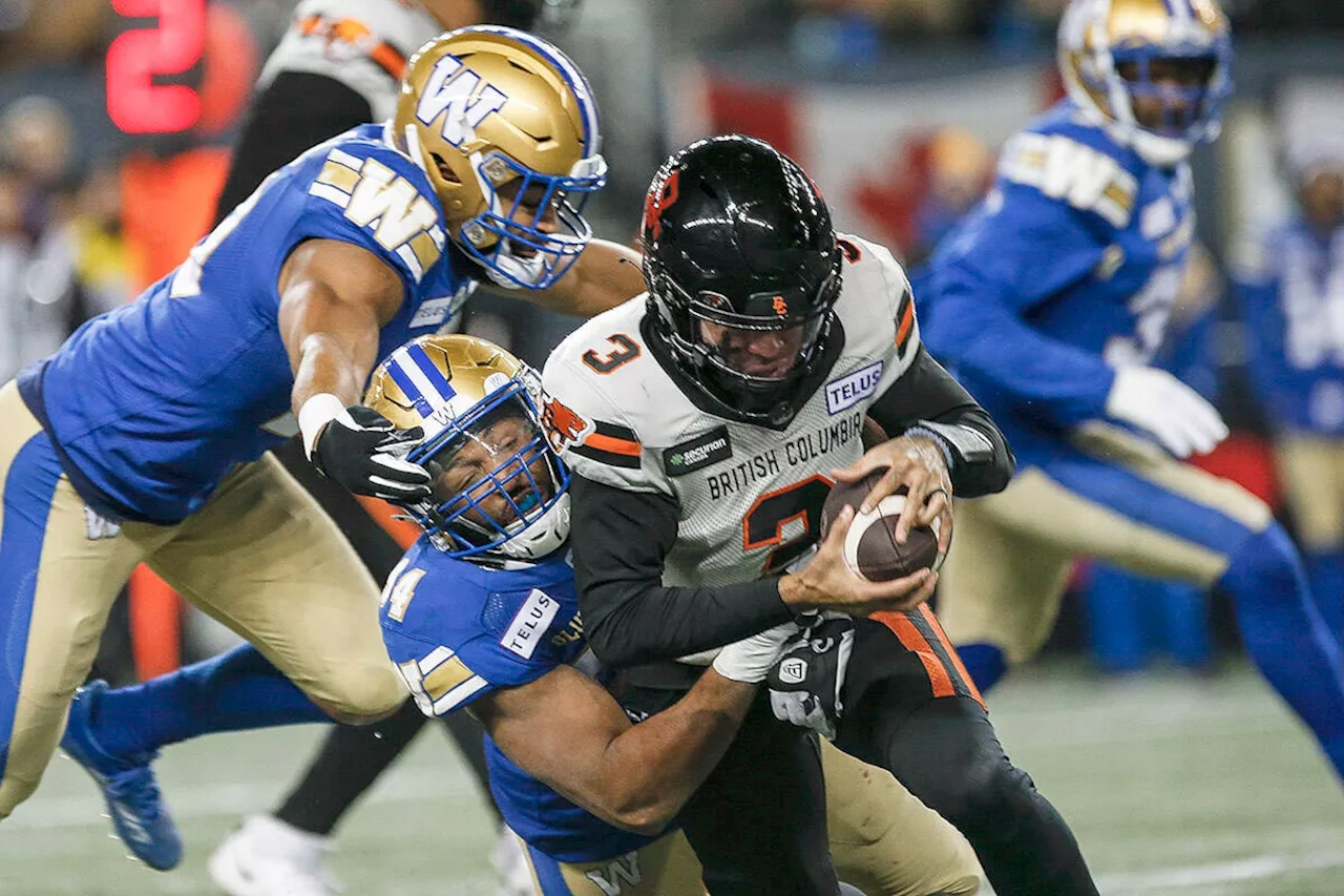 Winnipeg Blue Bombers beat B.C. Lions 24-13 to secure Grey Cup berth