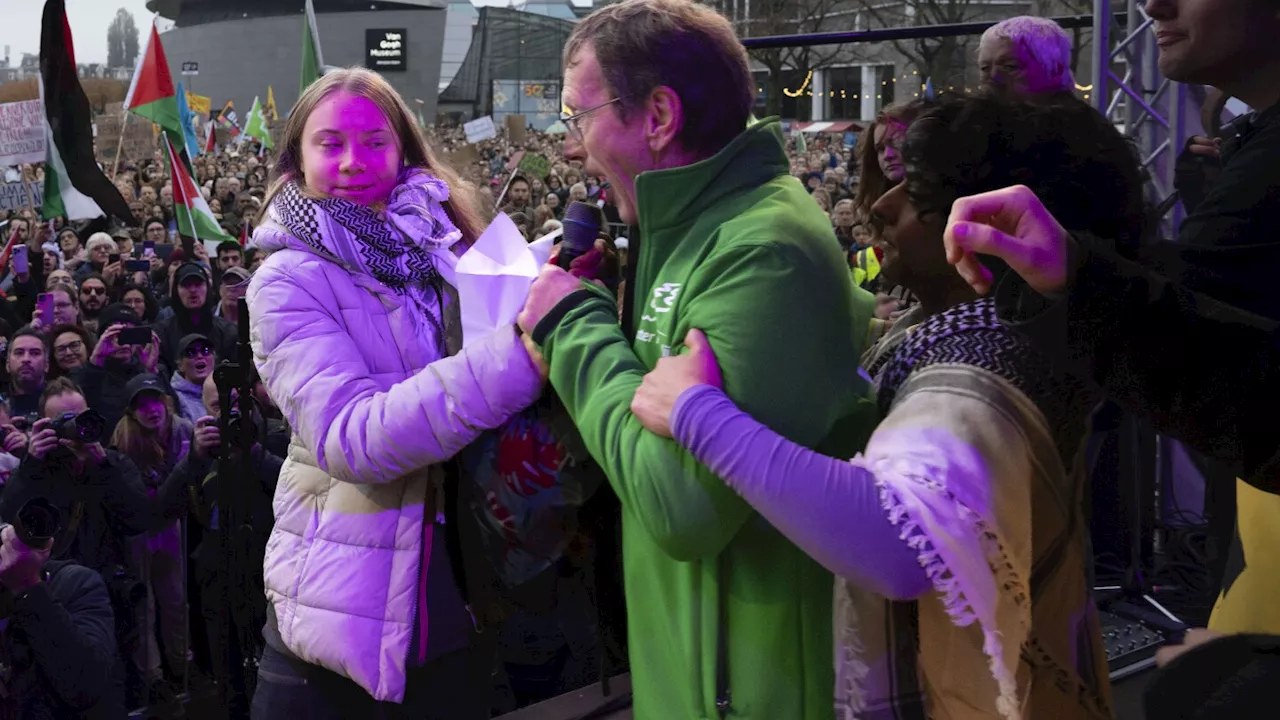 Greta Thunberg Interrupted During Climate Change March in Amsterdam