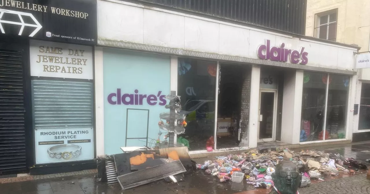 Man, 22, arrested in connection with fire at Claire's shop in Kilmarnock