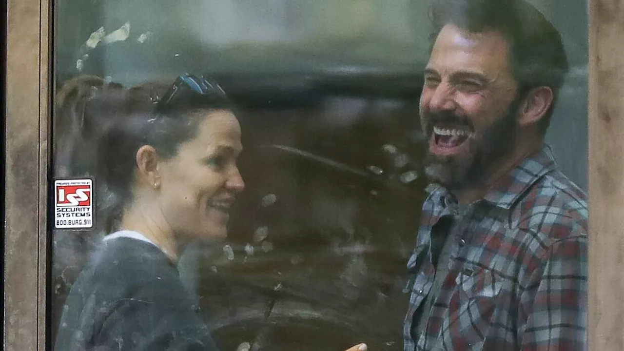 Ben Affleck and Jennifer Garner look like the happiest exes in Hollywood as they share a laugh...