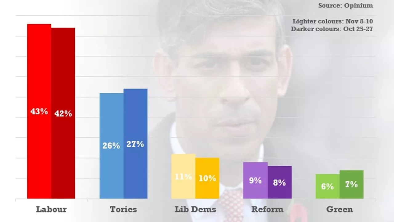 Polls show Labour lead stretching after week of damaging infighting over pro-Gaza protests and Covid...