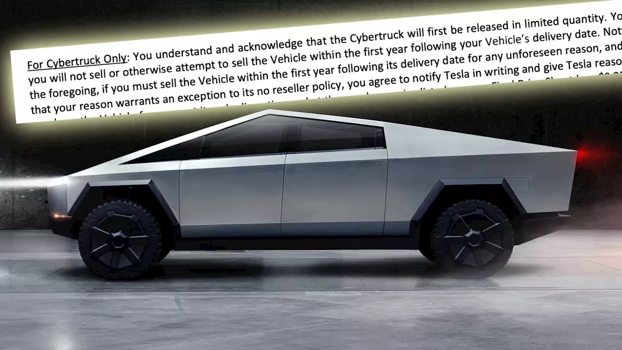 Tesla Won't Let You Sell Your Cybertruck Right Away