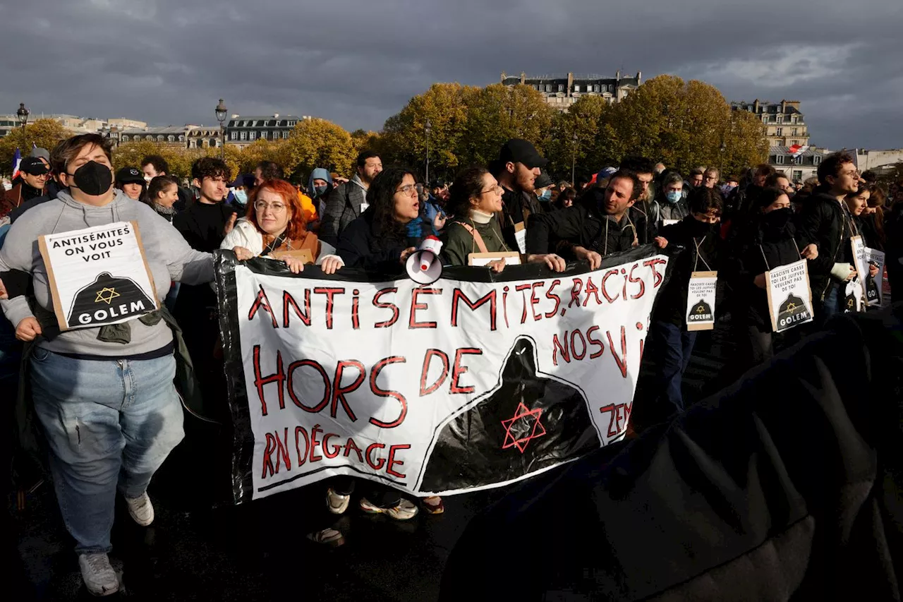 Manifestation contre l'antisémitisme à Paris