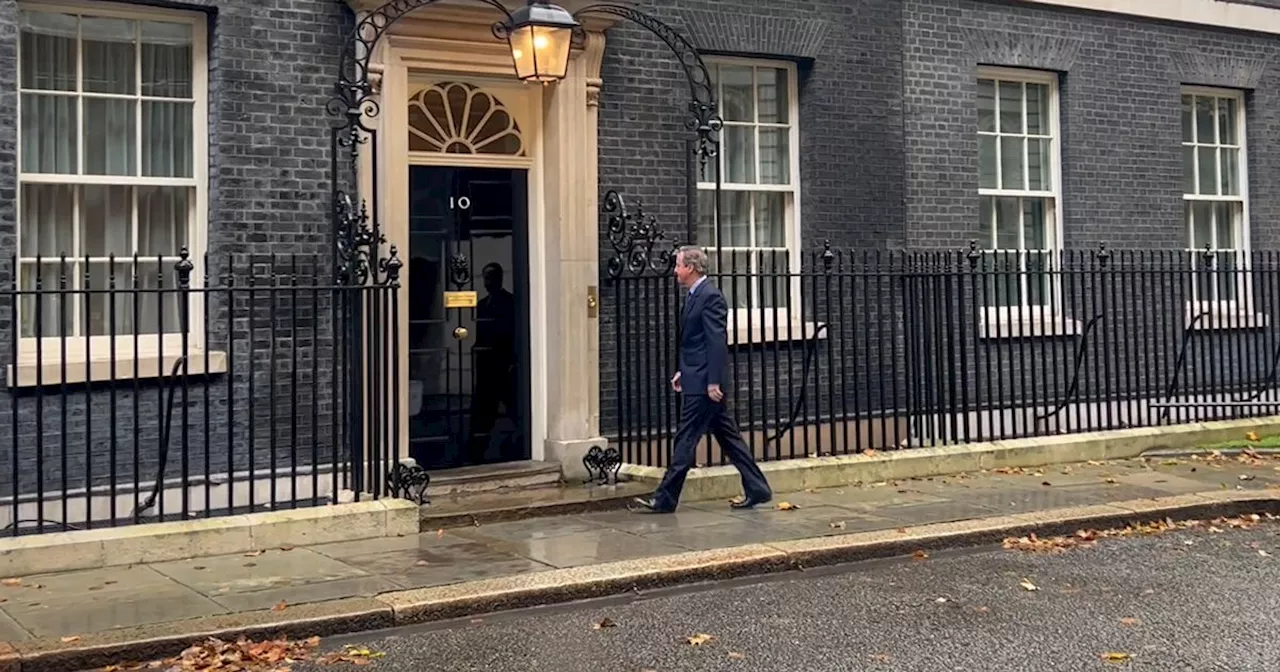 David Cameron seen at Downing Street as reshuffle gets underway