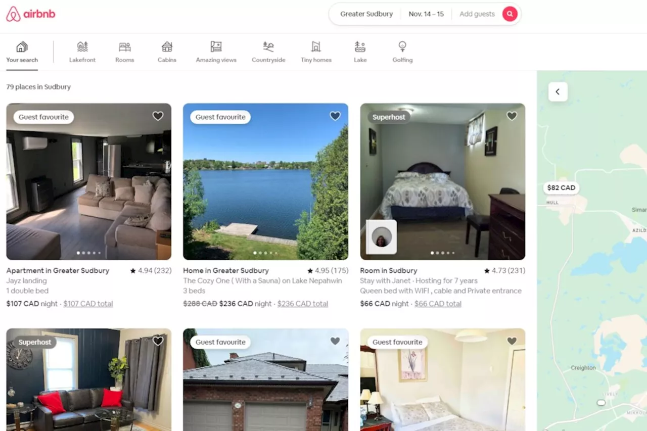 At least 439 short-term rental listings in Greater Sudbury