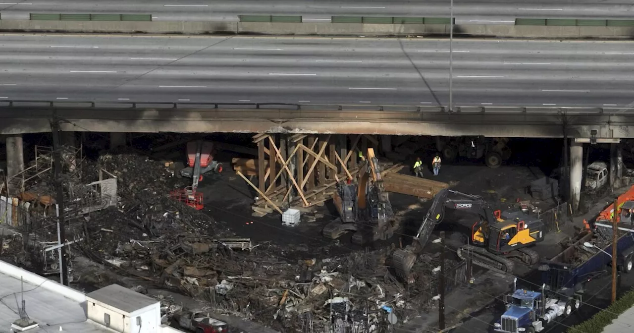 Fire-Damaged Section of Santa Monica Freeway to Reopen in 3-5 Weeks