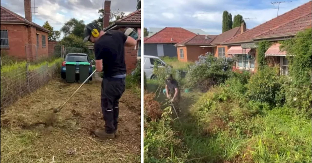 Tradie's Garden Clean-Up Videos Go Viral on TikTok