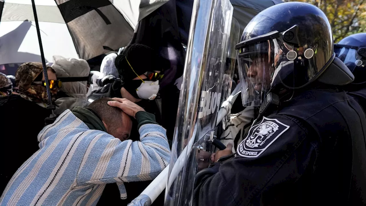 Police and protesters clash near so-called 'Cop City' construction site