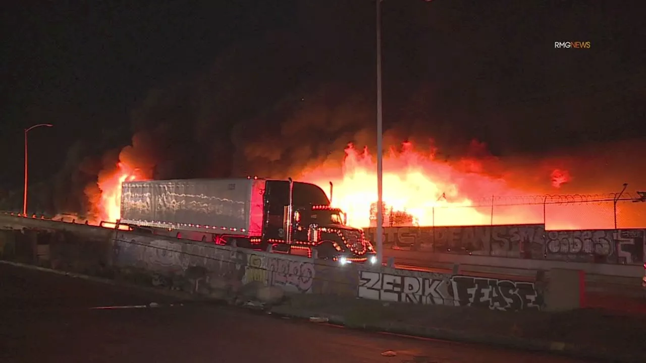 Arson likely caused fire that damaged vital artery of Los Angeles freeway, governor says