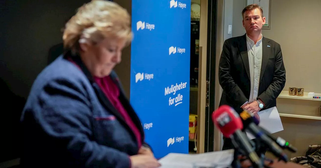 Erna Solberg innrømmer risiko ved å bli sittende som partileder