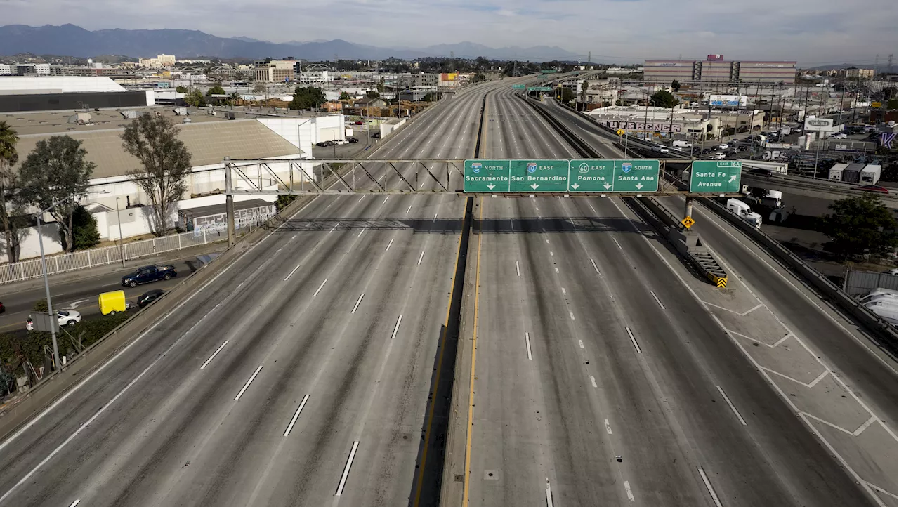 Arson Fire Damages Section of 10 Freeway in Downtown LA