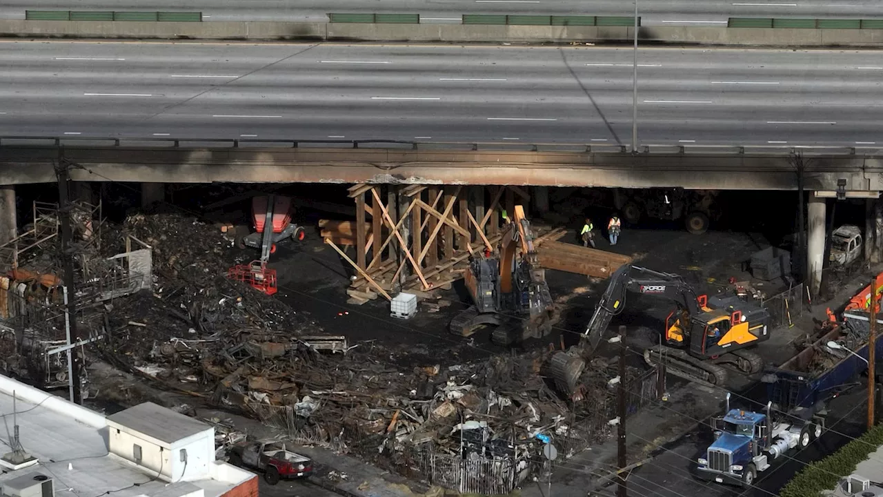 Arson Caused Fire That Shut Down Key Section of Interstate 10 in Los Angeles, Governor Says