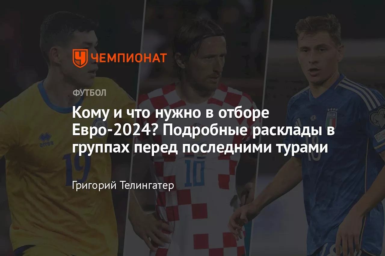 Кому и что нужно в отборе Евро-2024? Подробные расклады в группах перед последними турами