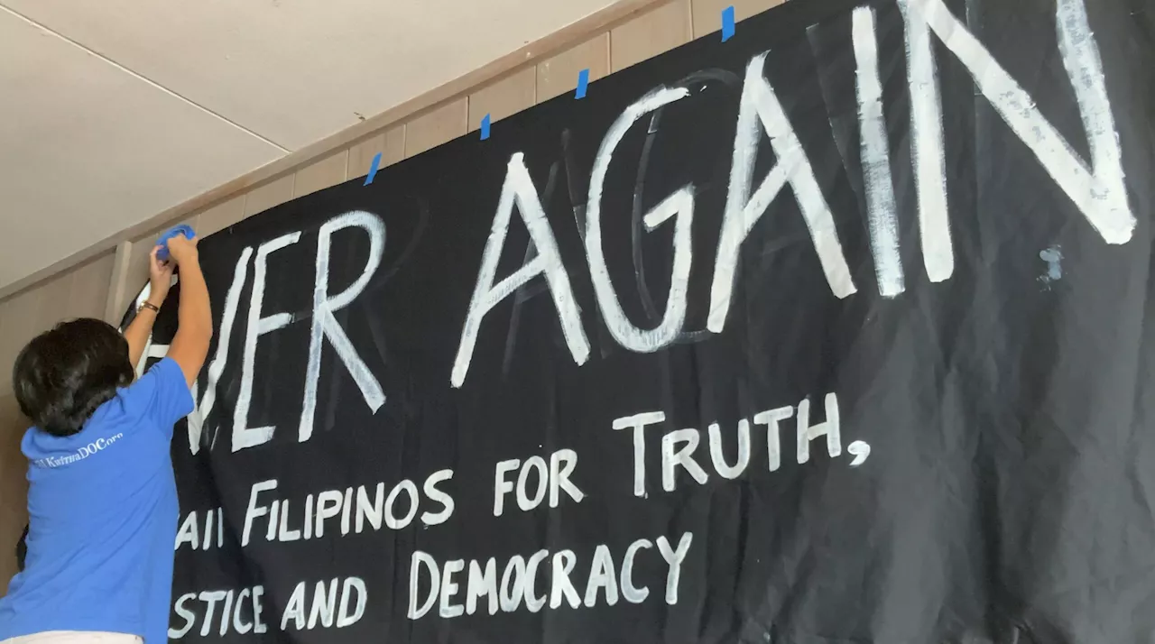 Graduate Students Prepare Protest Paraphernalia for Marcos Jr.'s Visit to Hawaii