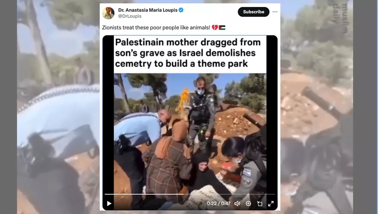 Palestinian Mother Dragged from Son's Grave in Undated Video