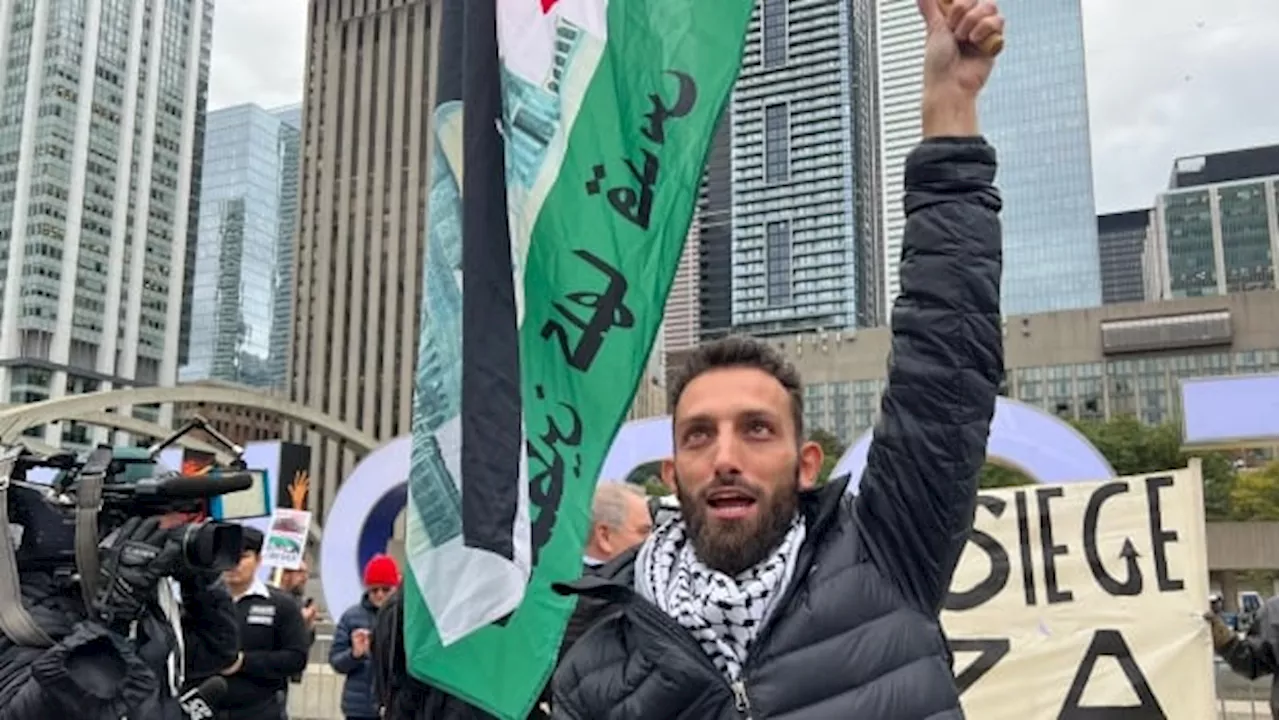 Supporters gather in Toronto to show solidarity with Palestinians