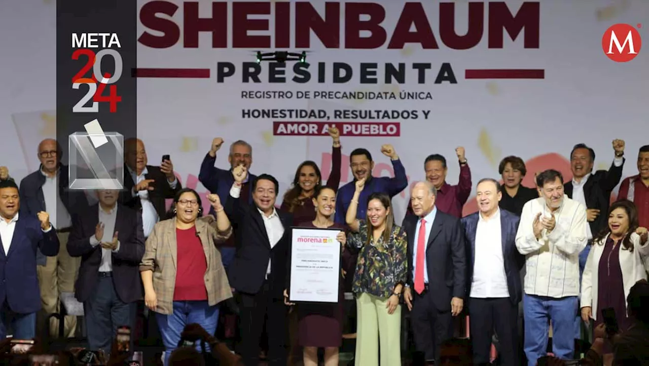 Claudia Sheinbaum se registra como precandidata única de la coalición Sigamos Haciendo Historia a la Presidencia de la República en 2024