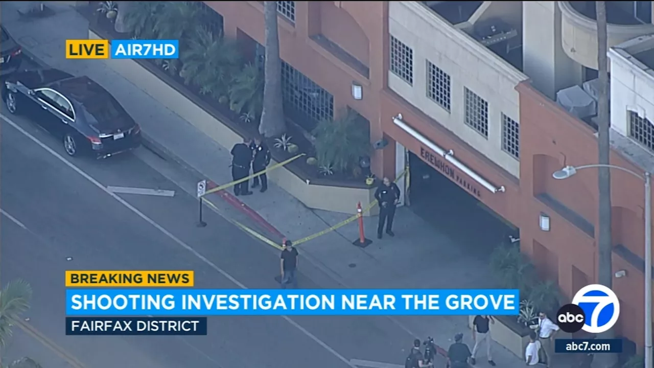 1 person shot near The Grove shopping center; police say suspect fled in black Lamborghini