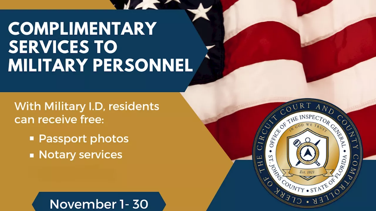 SJC Clerk is honoring military members with free passport photos and notary services