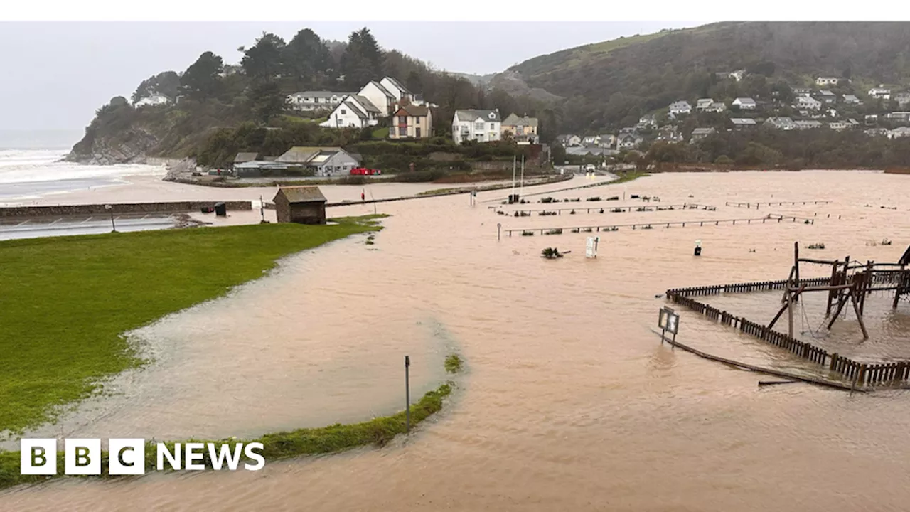 Devon: Storm Ciarán causes floods, power outages and shuts schools