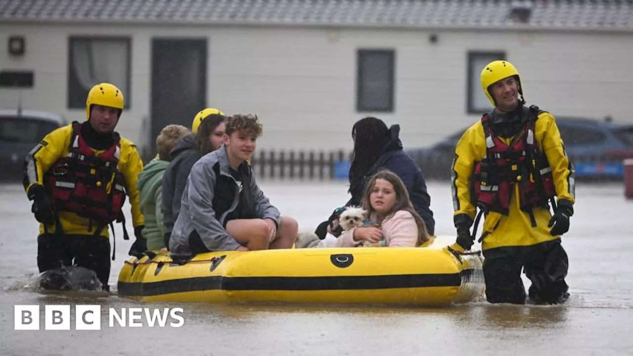 Dorset holiday park residents rescued as storm damages caravans