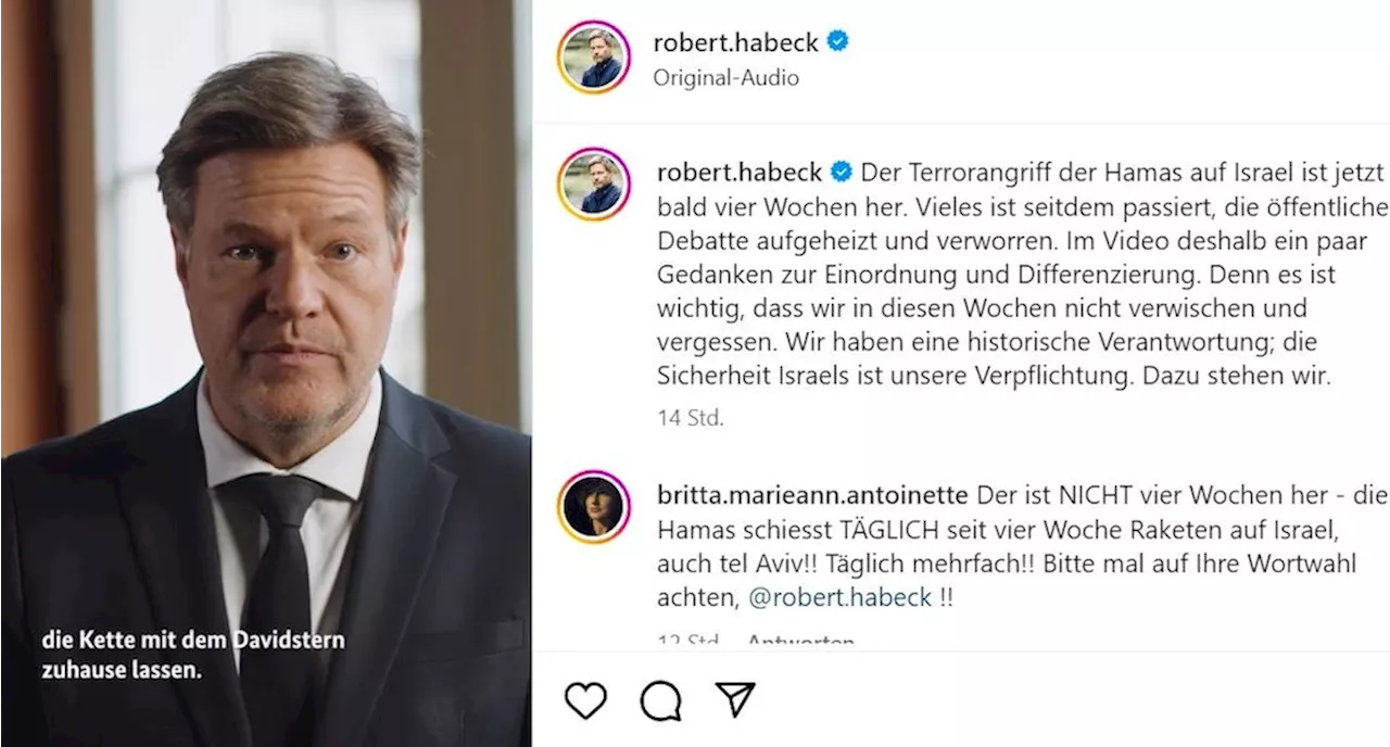 Robert Habeck springt für Annalena Baerbock ein: Deutliche Worte zu Israel