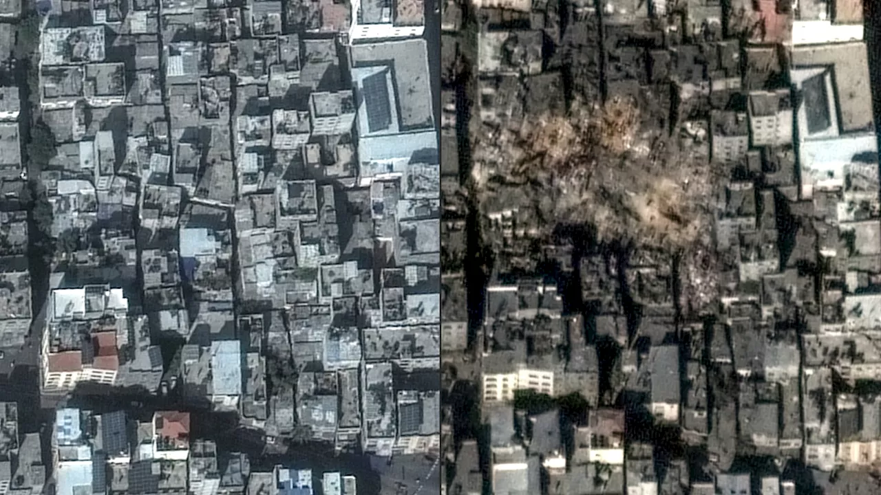  Camp de réfugiés bombardé à Gaza: des images satellites montrent l'ampleur des dégâts