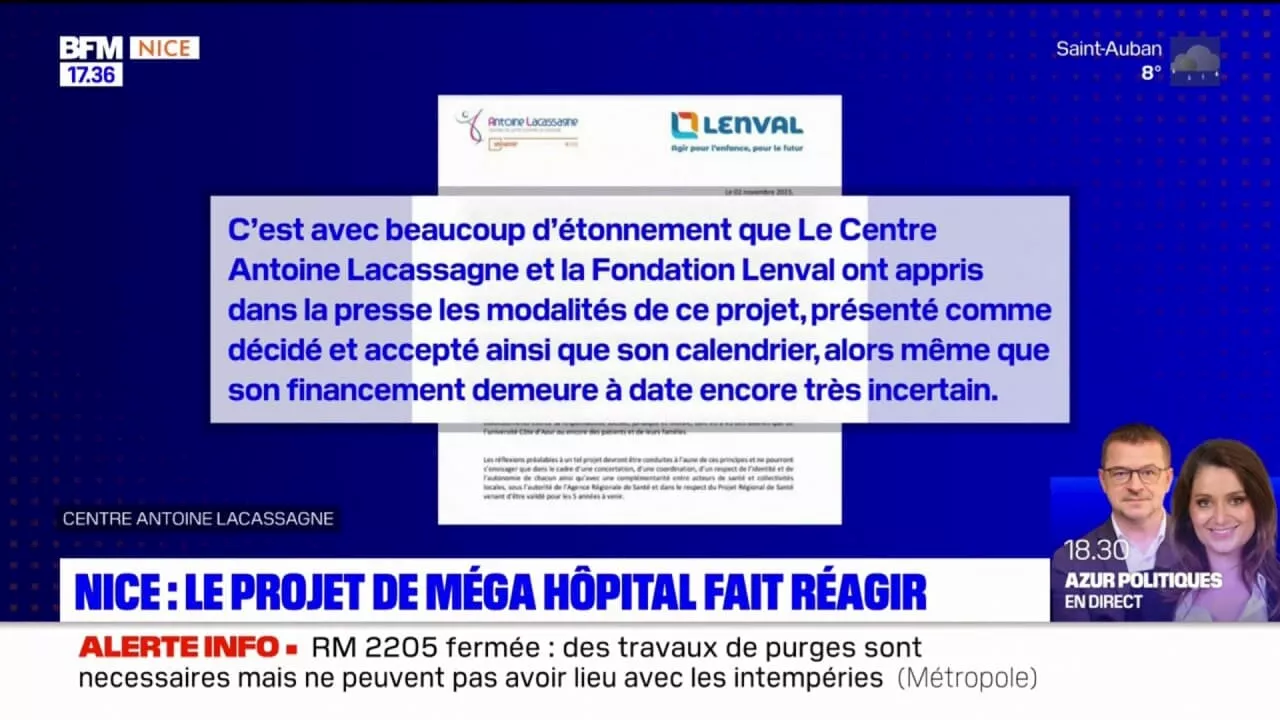 Nice: le projet de méga-hôpital a surpris les acteurs locaux