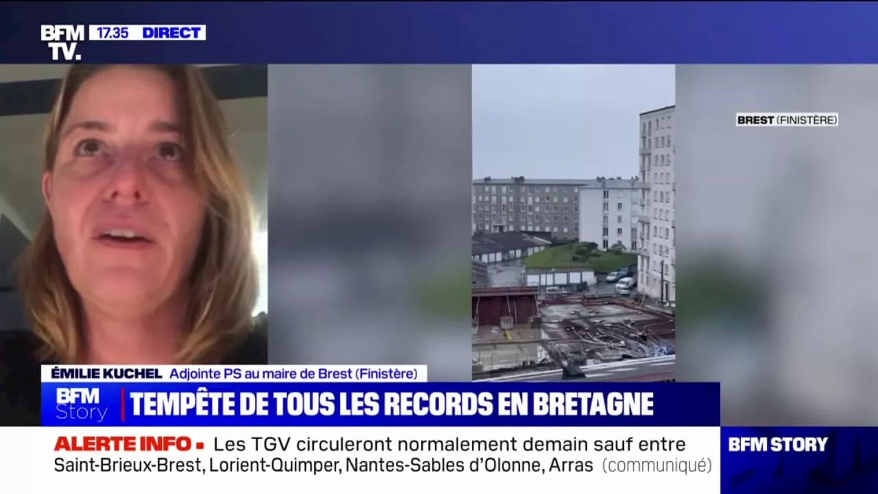 Tempête Ciaran: 'La ville de Brest, qui est pourtant habituée aux tempêtes, a été fortement touchée par les arbres et les toitures qui sont tombés', témoigne Émilie Kuchel, adjointe au maire de la commune