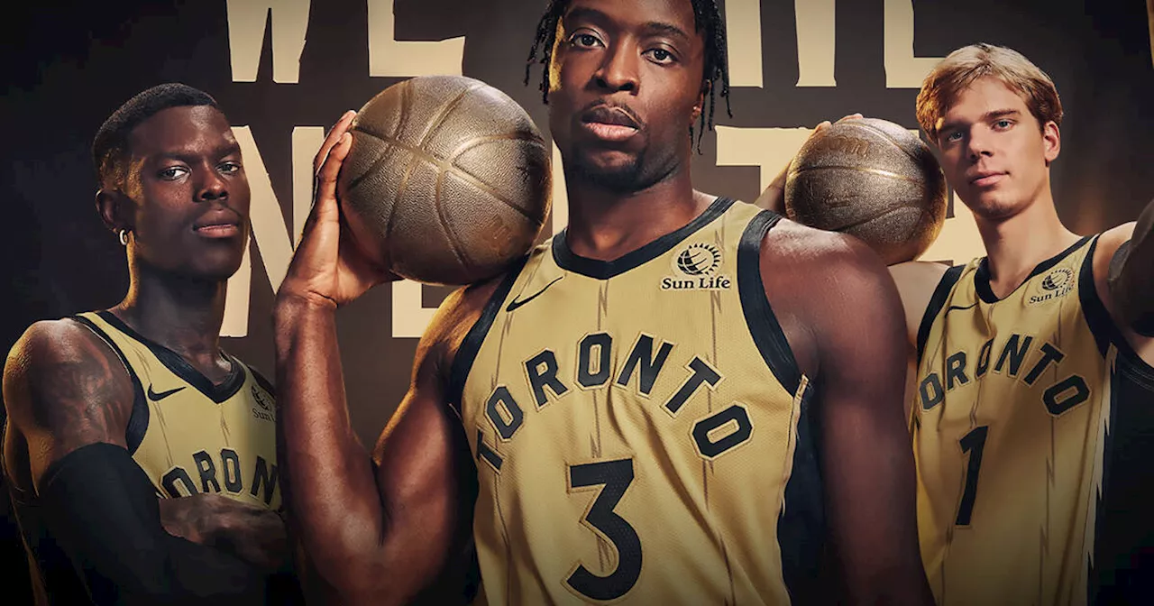 Toronto Raptors unveil a new gold jersey