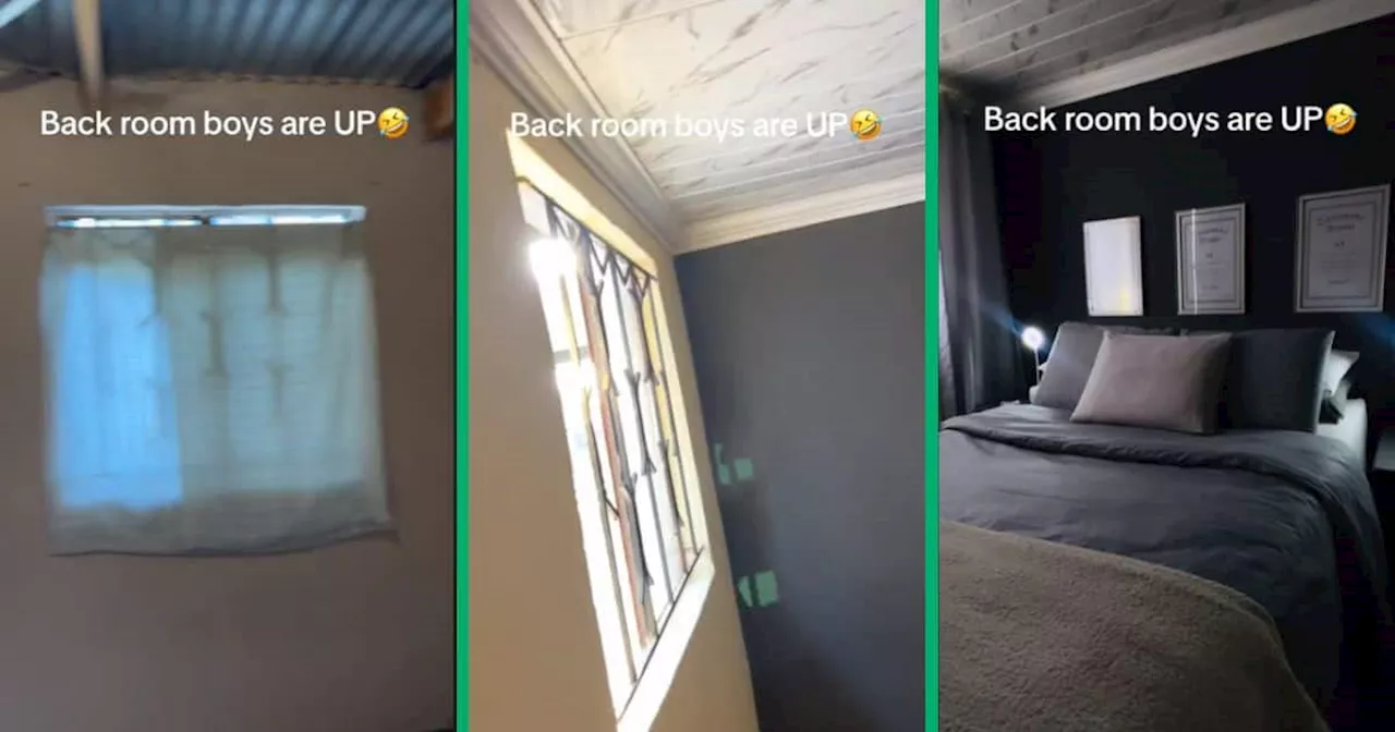 Young South African Man Renovate Backroom to Look Like Studio Apartment, Mzansi People Amazed