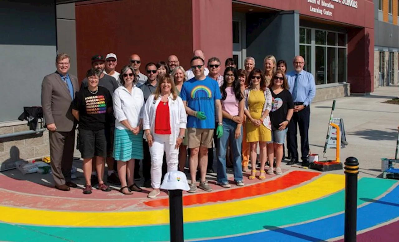 Rainbow sidewalks, pride art vandalized at Okanagan schools