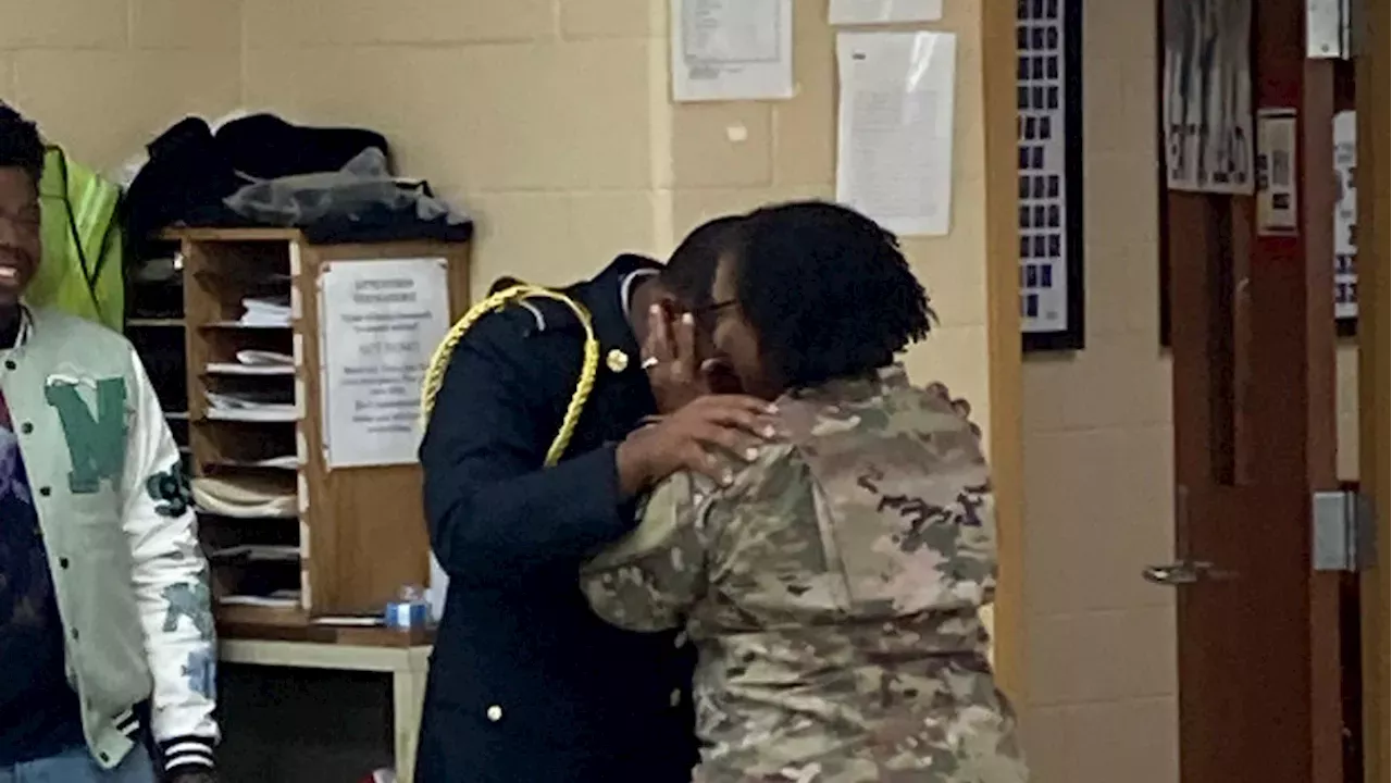 Military Mom Surprises Son With Heartwarming Return Home From Kuwait 8742