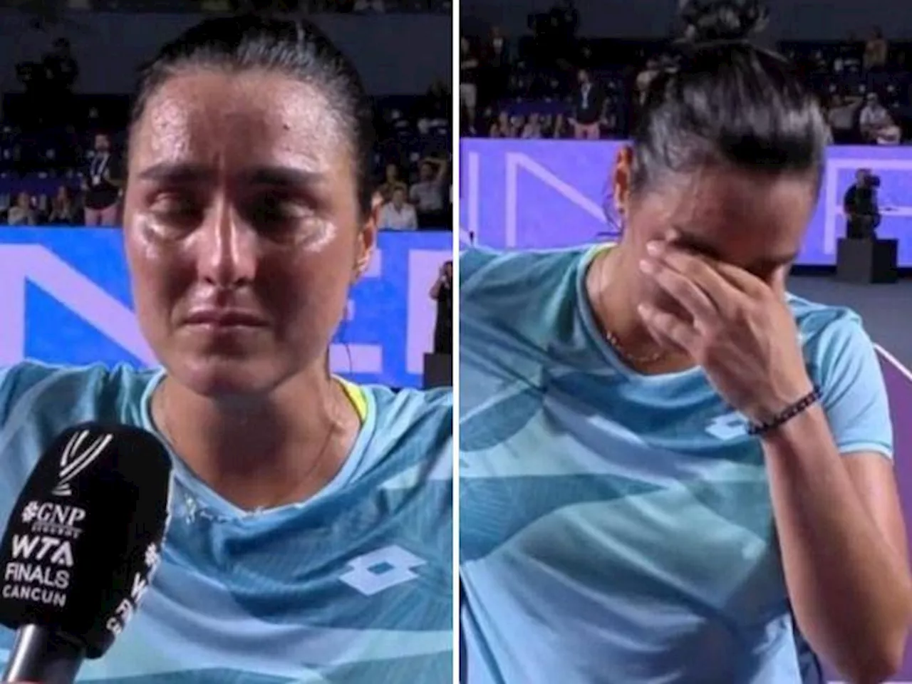 Jabeur in lacrime per Gaza alle Wta Finals: «Donerò parte del mio premio ai palestinesi»