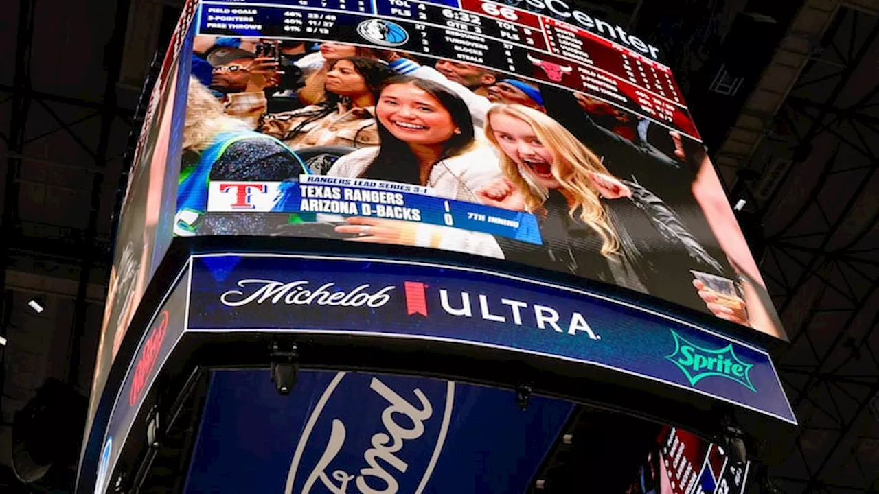 Mavs show Rangers in World Series Game 5 at American Airlines Center