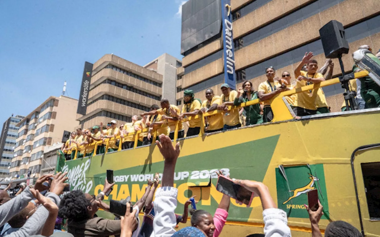 Springboks paint City of Joburg green and gold on trophy tour