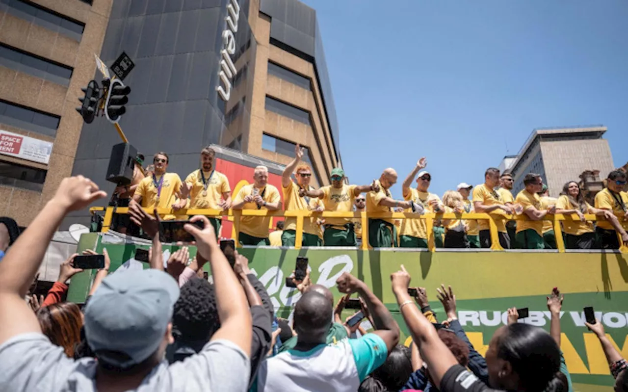 Wenners kant: Thousands show up for start of Springboks' victory tour in Gauteng