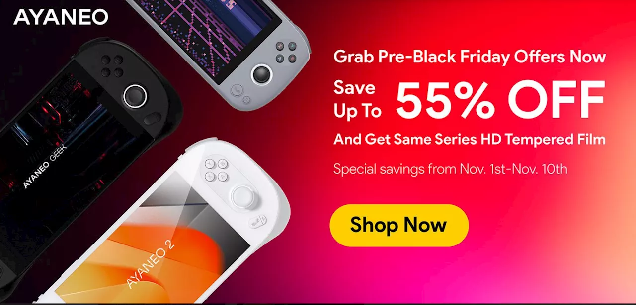 AYANEO Pre-Black Friday Deals: Get up to 55% OFF on a variety of Gaming Consoles