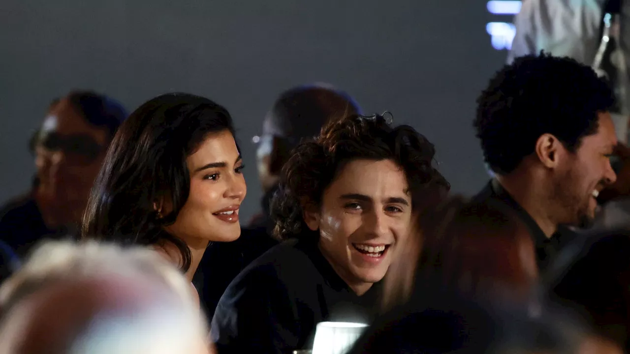 Kylie Jenner and Timothée Chalamet Caught Yukking It Up, Fancily