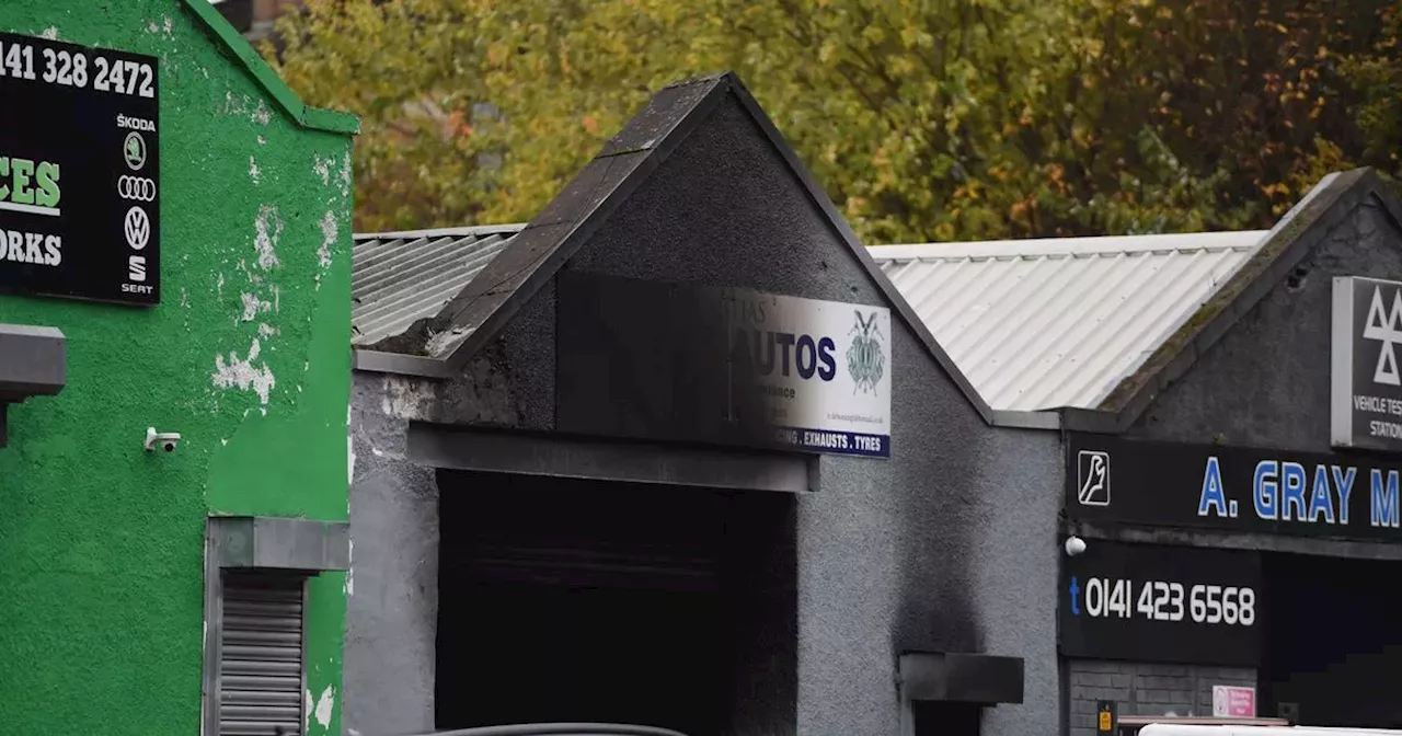 Govanhill garage left 'burnt out' after fire crews battle southside blaze