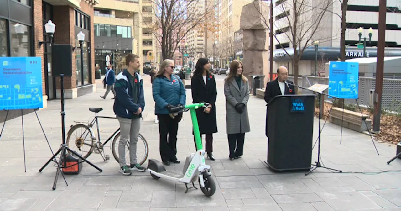 Edmonton groups pushing to make downtown friendlier to pedestrians, cyclists